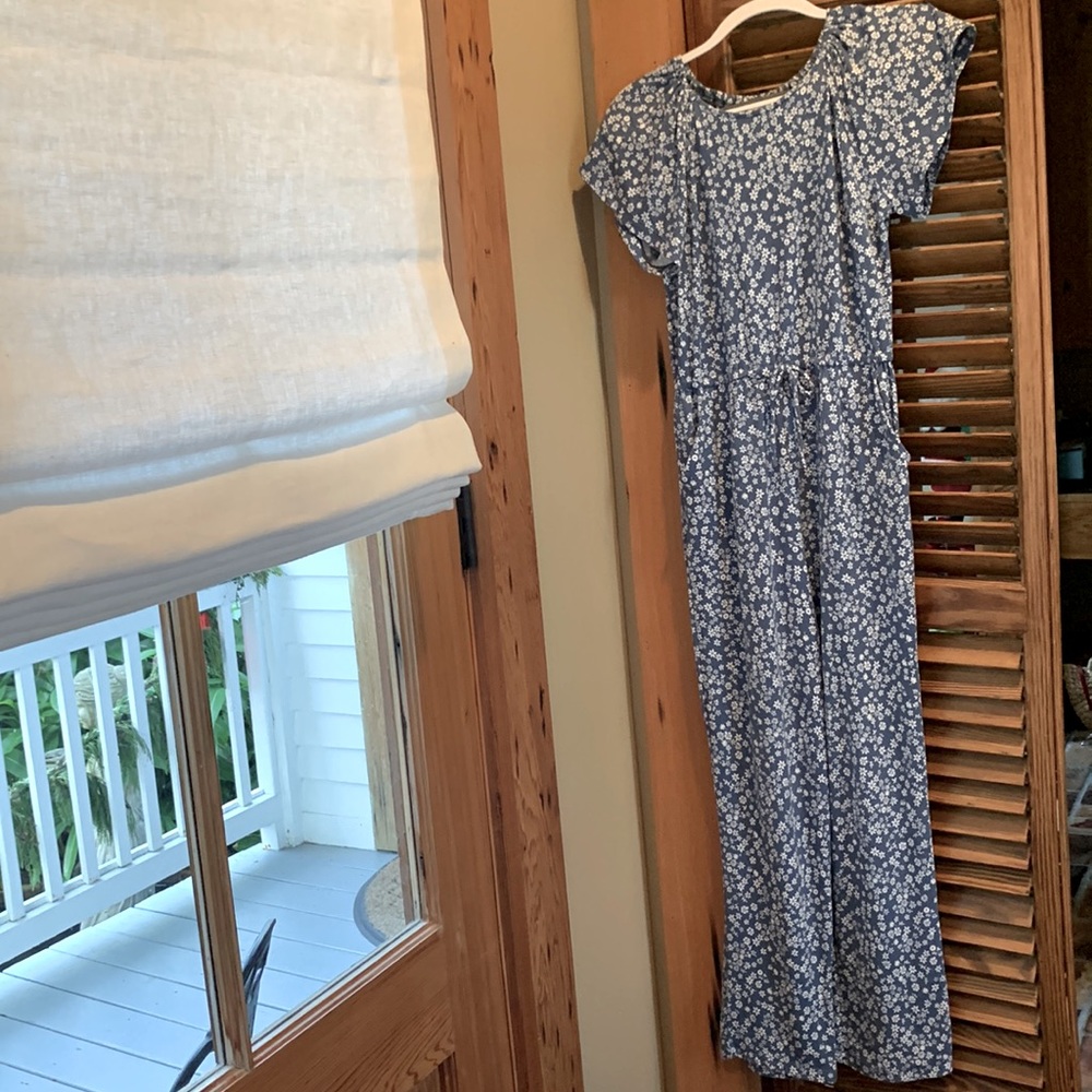 Copper Key Blue Floral Jumpsuit